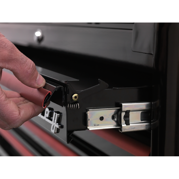 Sealey AP28102BR | Premier Retro Style Mid-Box Tool Chest 2 Drawer - Black with Red Anodised Drawer Pulls