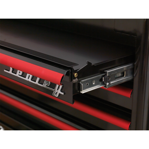 Sealey AP41206BR | Premier Retro Style Wide Rollcab 6 Drawer - Black with Red Anodised Drawer Pulls