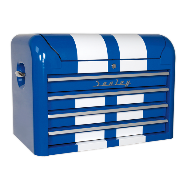 Sealey AP28104BWS | Premier Retro Style Topchest 4 Drawer - Blue with White Stripes