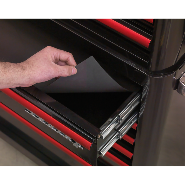 Sealey AP28204BR | Premier Retro Style Rollcab 4 Drawer - Black with Red Anodised Drawer Pulls