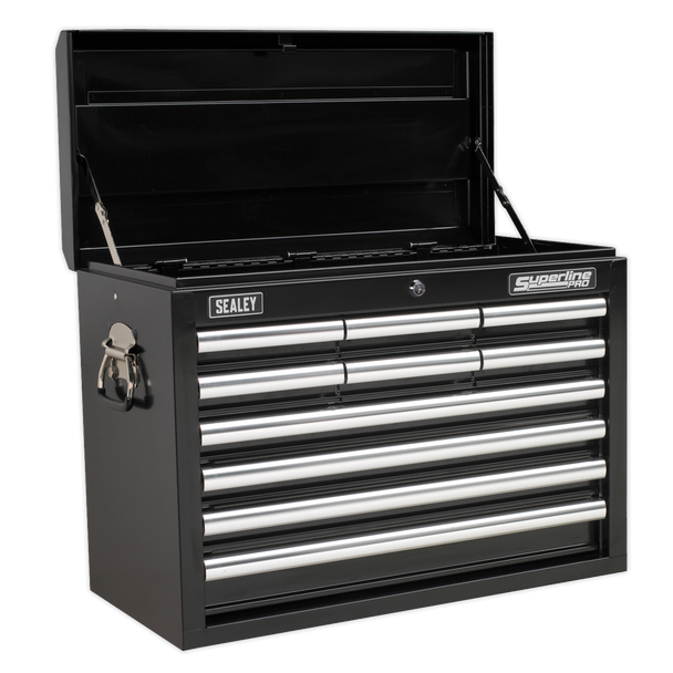 Sealey AP33109BCOMBO | Superline PRO Topchest 10 Drawer with 140pc Tool Kit - Black