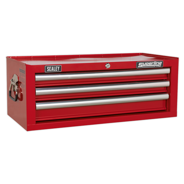 Sealey AP33339 | Superline PRO Mid-Box Tool Chest 3 Drawer - Red