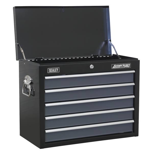 Sealey AP35STACK | American PRO Tool Chest Combination 16 Drawer - Black/Grey