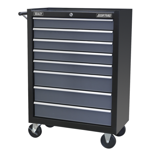 Sealey AP3508TB | American PRO Rollcab 8 Drawer - Black/Grey