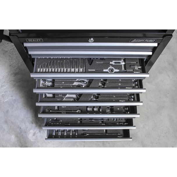 Sealey AP3508TB | American PRO Rollcab 8 Drawer - Black/Grey