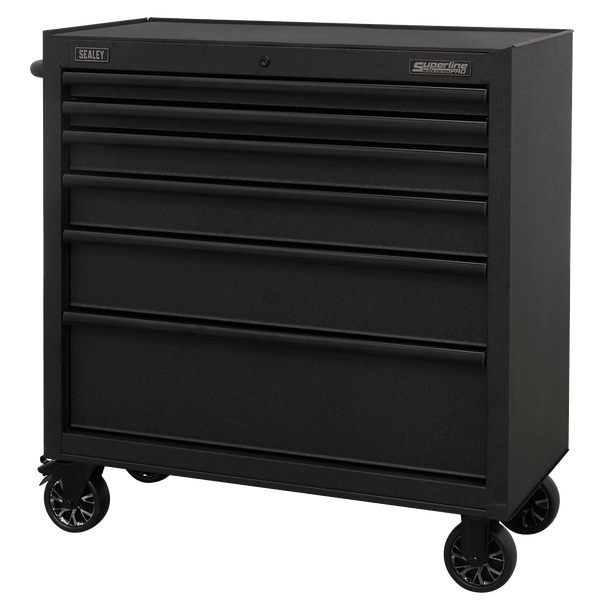 Sealey AP3606BE | Superline PRO Black Edition Rollcab with 6 Soft Close Drawers 915mm