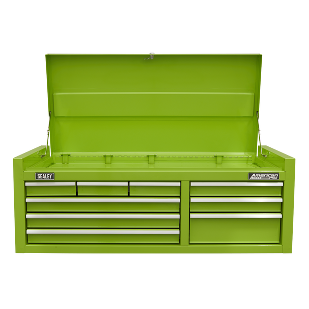 Sealey AP4109HV | American PRO Topchest 9 Drawer - Green
