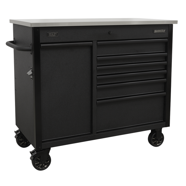 Sealey AP4206BE | Superline PRO? Mobile Tool Cabinet with Power Tool Charging Drawer 1120mm