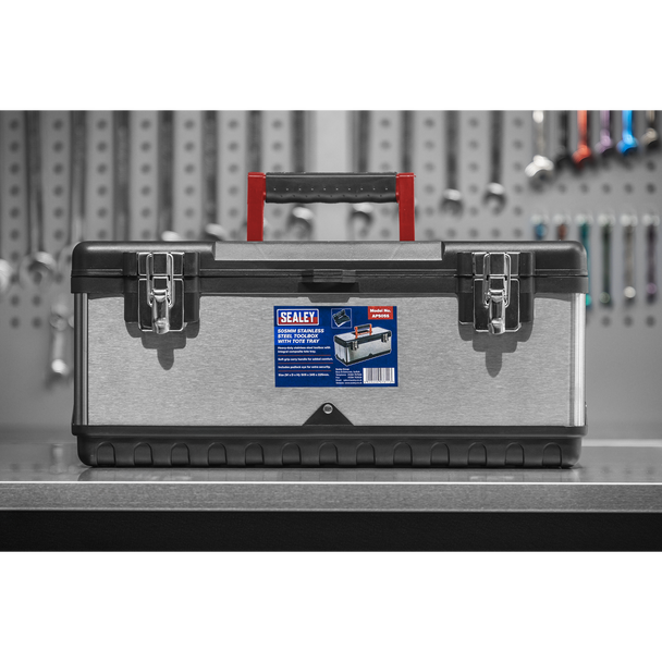 Sealey AP505S | Stainless Steel Toolbox with Tote Tray 505mm