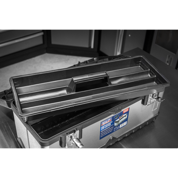 Sealey AP505S | Stainless Steel Toolbox with Tote Tray 505mm