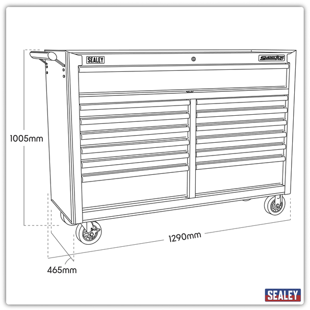 Sealey AP5213T | Superline PRO Rollcab 13 Drawer - Red
