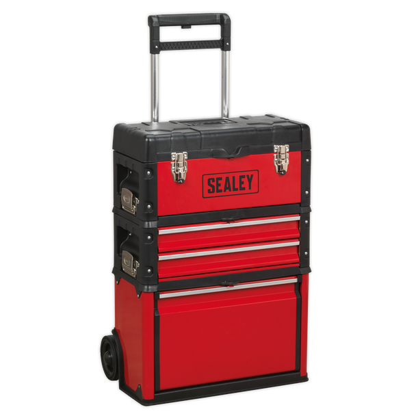 Sealey AP548 | Mobile Steel/Composite Toolbox with 3 Compartments