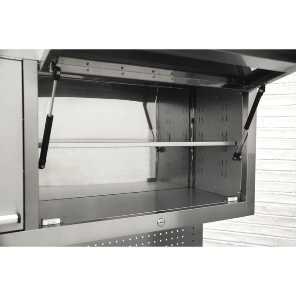 Sealey AP5520SS | Premier Mobile Stainless Steel Tool Cabinet 10 Drawer with Backboard & 2 Wall Cupboards