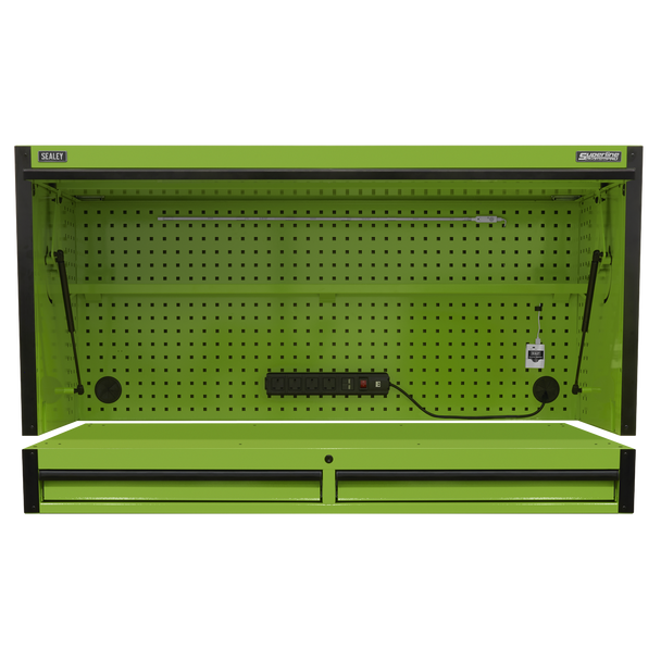 Sealey AP6103BE | Superline PRO Black Edition Top Hutch & 2 Drawer Riser 1549mm