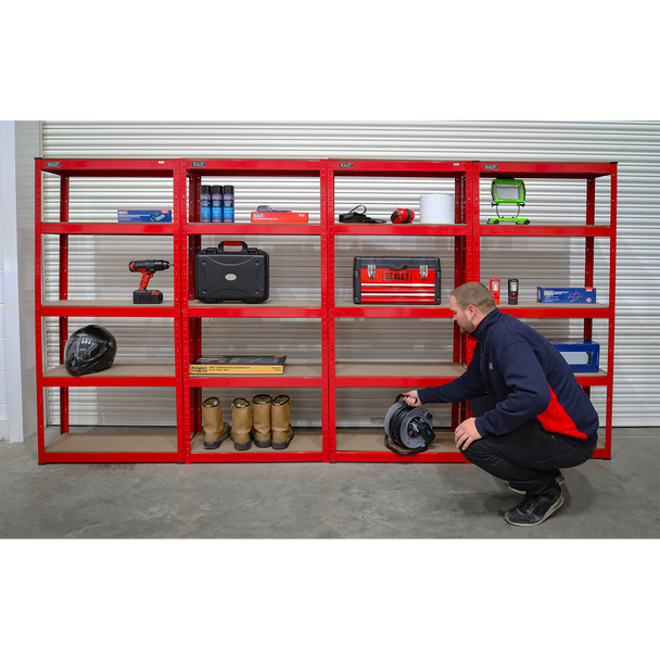 Sealey AP6150COMBO | Racking Unit with 5 Shelves 150kg Capacity Per Level - Set of 4