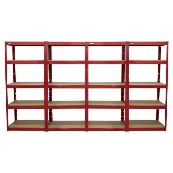 Sealey AP6150COMBO | Racking Unit with 5 Shelves 150kg Capacity Per Level - Set of 4