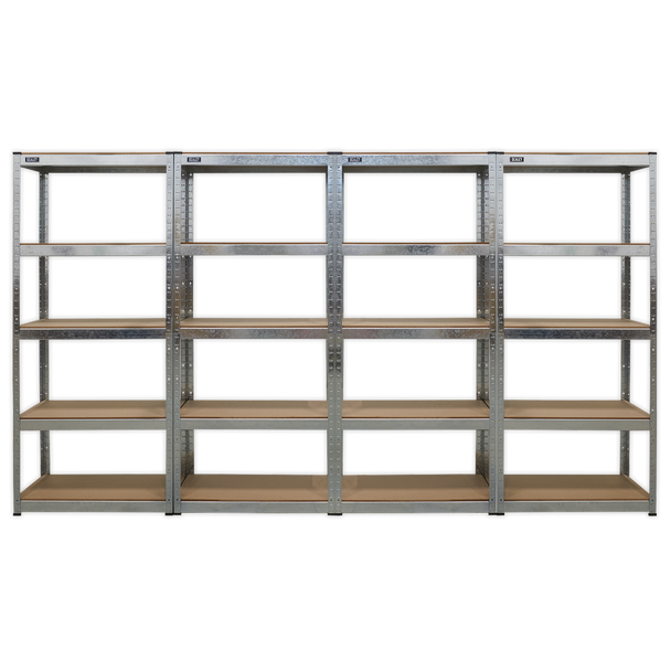 Sealey AP6150GSCOMBO | Racking Unit 5 Shelf 150kg Capacity Per Level - Set of 4