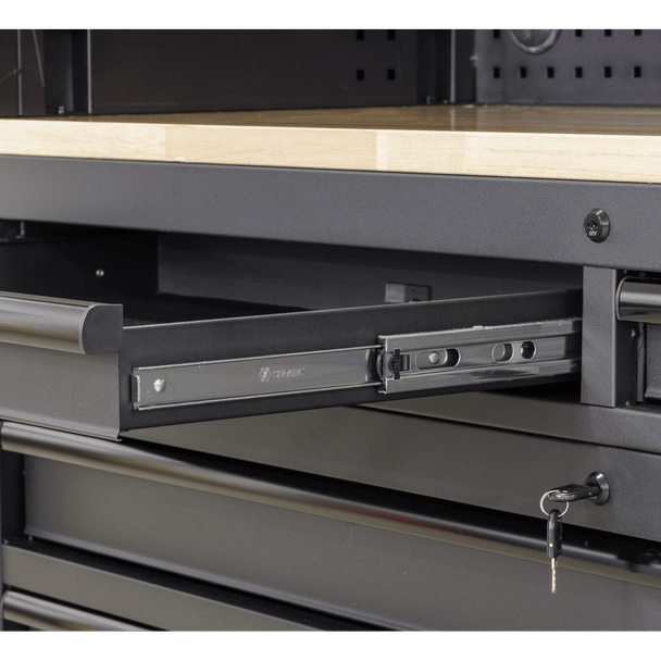 Sealey AP6203BE | Superline PRO Black Edition Top Hutch & 2 Drawer Riser 1549mm