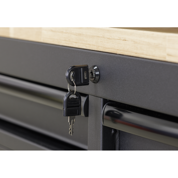 Sealey AP6203BE | Superline PRO Black Edition Top Hutch & 2 Drawer Riser 1549mm