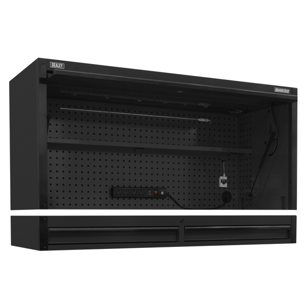 Sealey AP6203BE | Superline PRO Black Edition Top Hutch & 2 Drawer Riser 1549mm