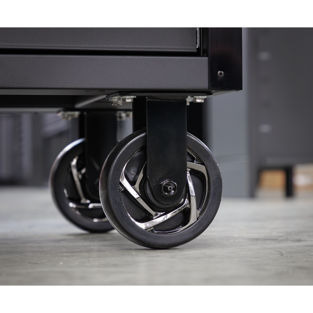 Sealey AP6215BE | Superline PRO Black Edition Mobile Trolley with Wooden Worktop 15 Drawer 1549mm