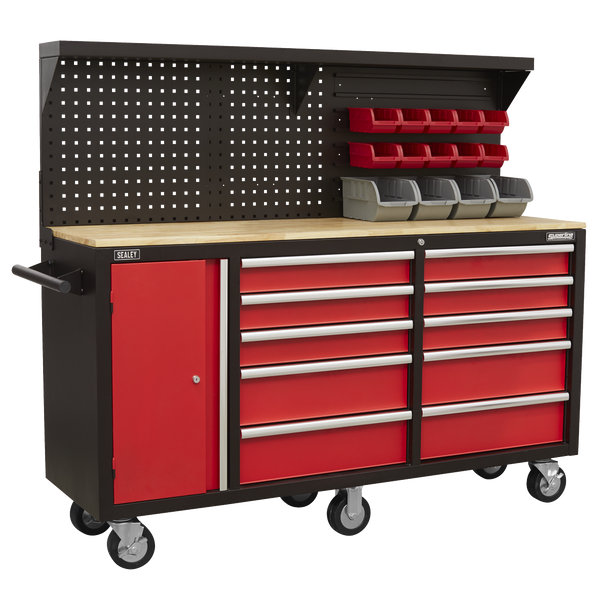 Sealey AP6310 | Superline PRO Mobile Workstation with Backboard 10 Drawer