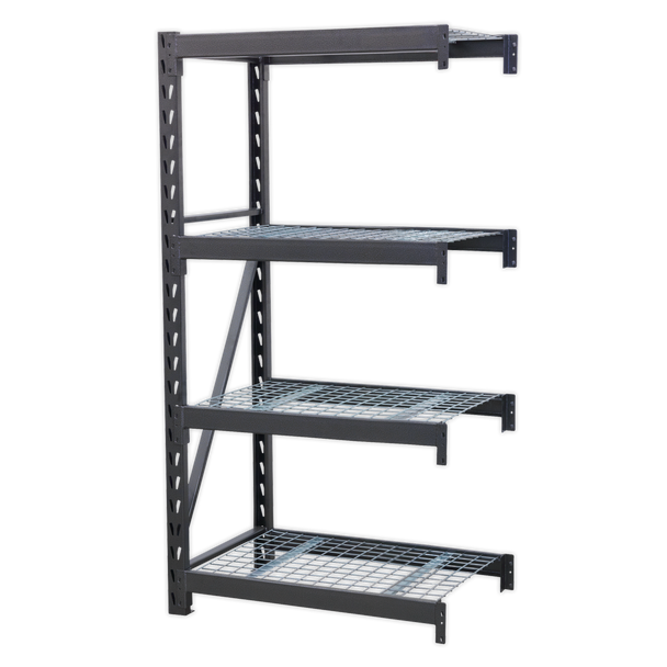 Sealey AP6372E | Heavy-Duty Racking Extension Pack with 4 Mesh Shelves 640kg Capacity Per Level