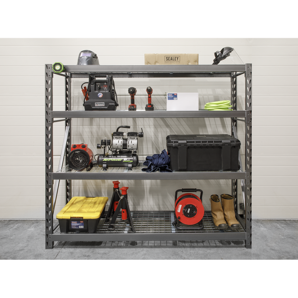 Sealey AP6572 | Heavy-Duty Racking Unit with 4 Mesh Shelves 640kg Capacity Per Level