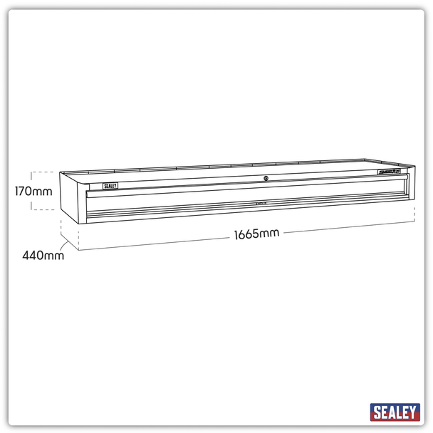 Sealey AP6601 | Superline PRO Mid-Box Tool Chest 1 Drawer - Red
