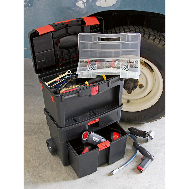 Sealey AP850 | Mobile Toolbox with Tote Tray & Removable Assortment Box