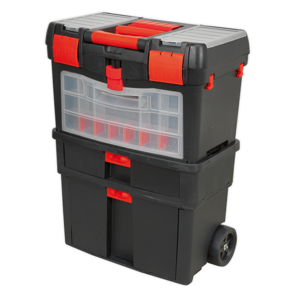 Sealey AP850 | Mobile Toolbox with Tote Tray & Removable Assortment Box