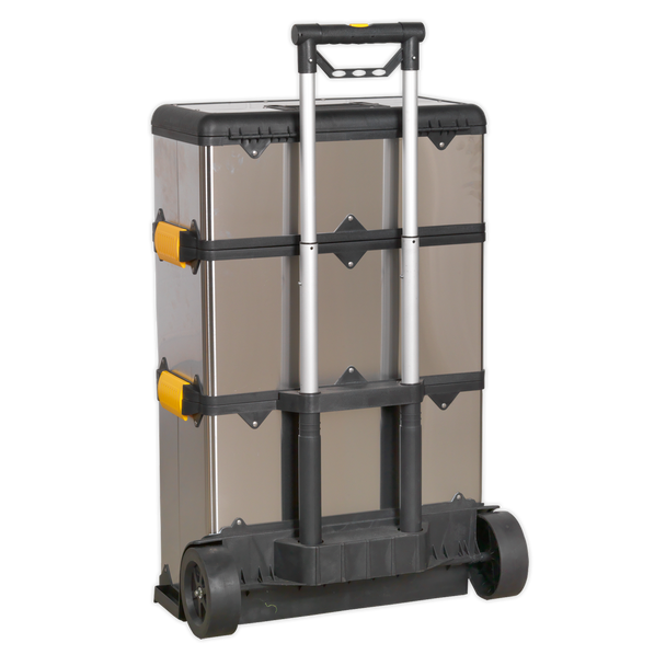 Sealey AP855 | Mobile Stainless Steel/Composite Toolbox with 3 Compartments