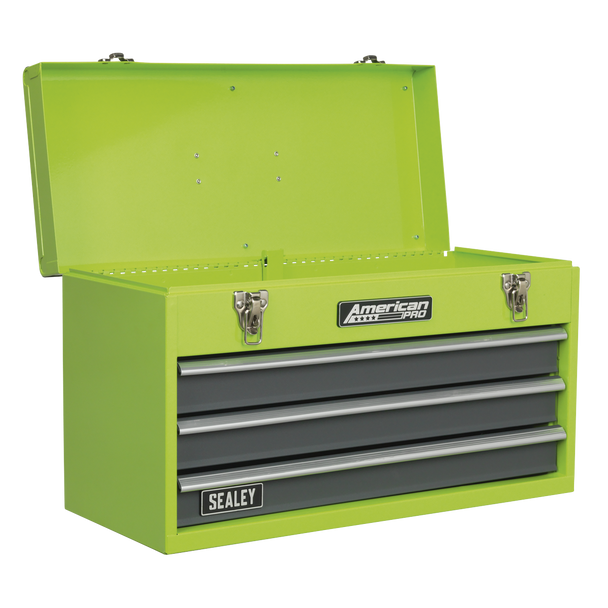 Sealey AP9243BBHV | American PRO Tool Chest 3 Drawer - Green/Grey