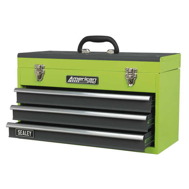 Sealey AP9243BBHV | American PRO Tool Chest 3 Drawer - Green/Grey