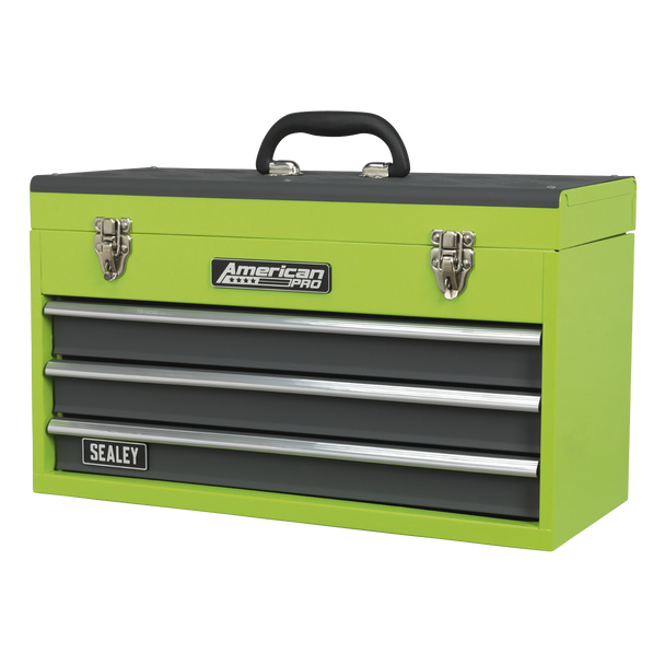 Sealey AP9243BBHV | American PRO Tool Chest 3 Drawer - Green/Grey