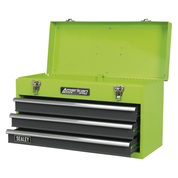 Sealey AP9243BBHV | American PRO Tool Chest 3 Drawer - Green/Grey