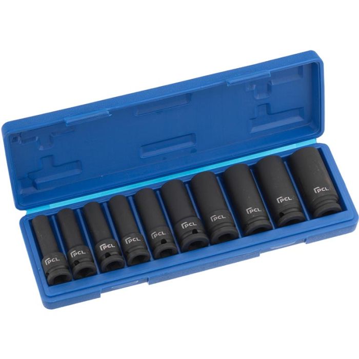 PCL APA11 | 10 Piece Deep Impact Socket Set, 1/2" Drive