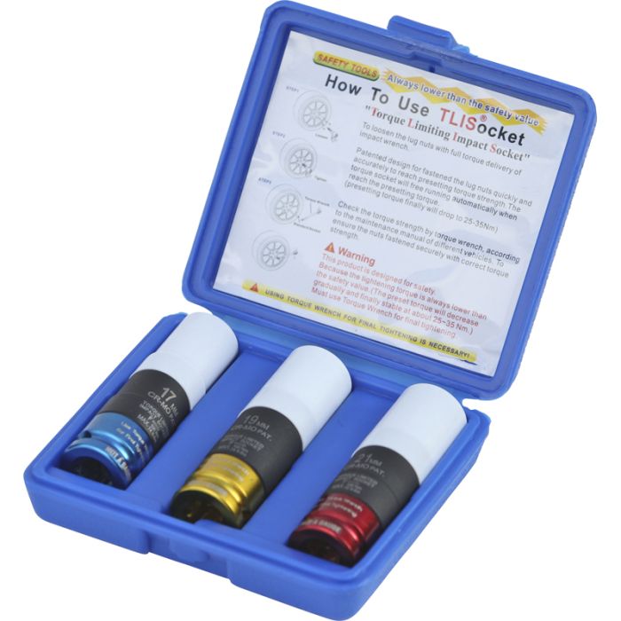 PCL APA14 | Torque Limiting 1/2in Alloy Wheel Socket Set