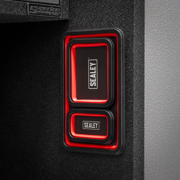 Sealey APCMTS | Collapsible Magnetic Parts Tray - Set of 3