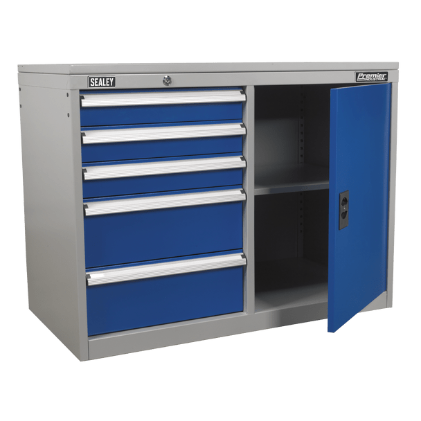 Sealey API1103B | Premier Industrial Cabinet/Workstation with 5 Drawers & 1 Shelf