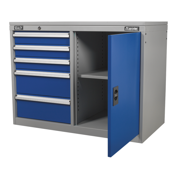 Sealey API1103B | Premier Industrial Cabinet/Workstation with 5 Drawers & 1 Shelf