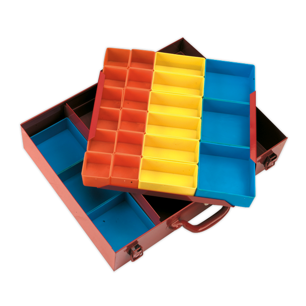 Sealey APMC27 | 2-Layer Metal Case with 27 Storage Bins