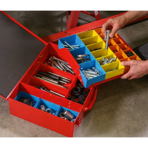 Sealey APMC27 | 2-Layer Metal Case with 27 Storage Bins