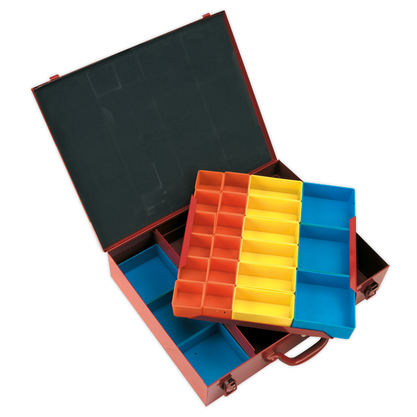 Sealey APMC27 | 2-Layer Metal Case with 27 Storage Bins