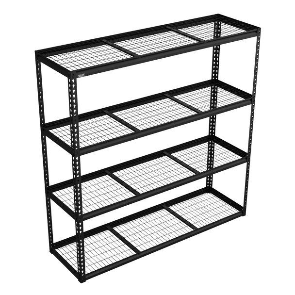 Sealey APMR1 | Heavy-Duty Modular Racking Unit with 4 Mesh Shelves 300kg Capacity Per Level 1830mm