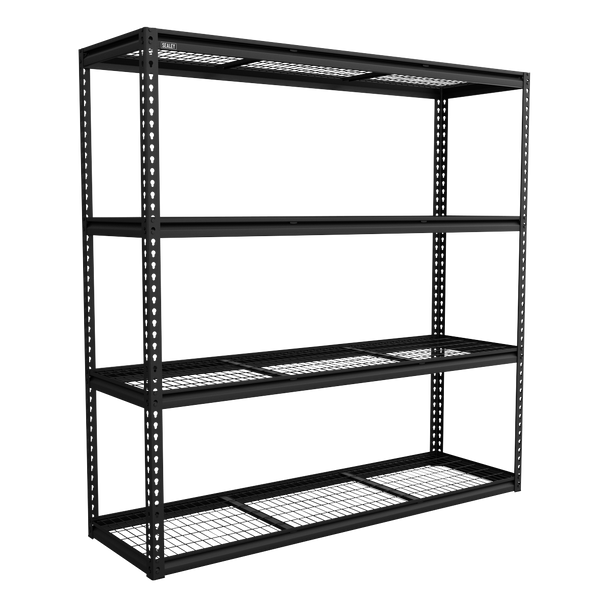 Sealey APMR1 | Heavy-Duty Modular Racking Unit with 4 Mesh Shelves 300kg Capacity Per Level 1830mm