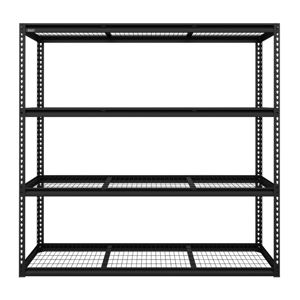 Sealey APMR1 | Heavy-Duty Modular Racking Unit with 4 Mesh Shelves 300kg Capacity Per Level 1830mm