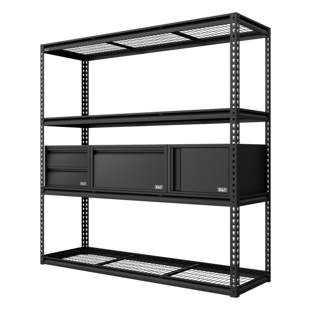 Sealey APMRCOMBO1 | Heavy-Duty Modular Racking Kit with 3 Storage Units