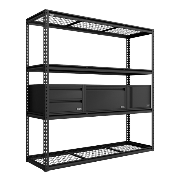 Sealey APMRCOMBO1 | Heavy-Duty Modular Racking Kit with 3 Storage Units