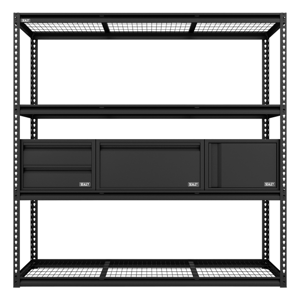 Sealey APMRCOMBO1 | Heavy-Duty Modular Racking Kit with 3 Storage Units